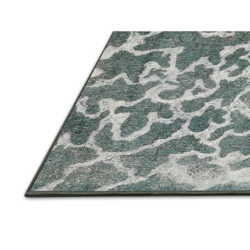Tapis de zone gris/beige contemporaine, Rectangle 8 pi x 10 pi