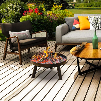 Bulle Round Steel Wood Burning Fire Pit