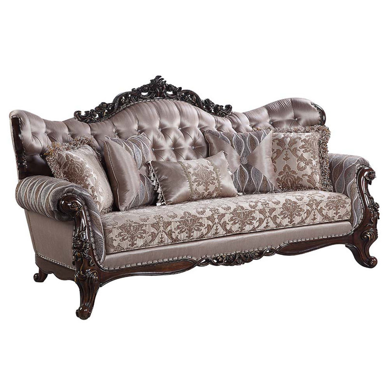 Transitional Style Sofa With Pillows