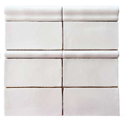 Frost 3" x 6" Blanco Glossy Ceramic Subway Wall Tile
