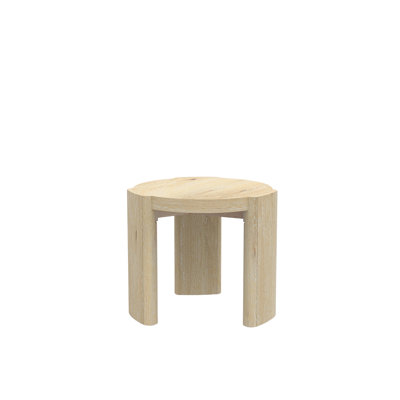 Vibhuti 20" Round End Table, Driftwood