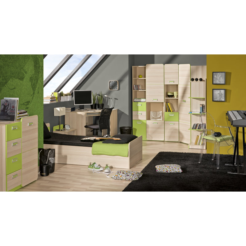 Talia 1 Drawer Nightstand, Beige/Green