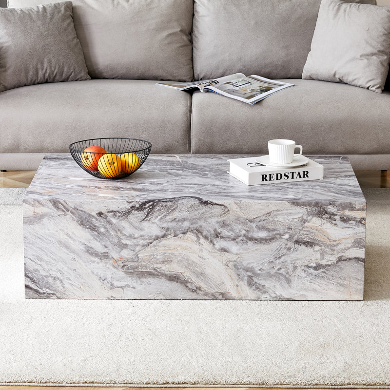 Wood Coffee Table, Gray