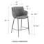 Tabouret de comptoir 25,5 po Krishaang-748089371