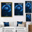 Décoration murale indigo Ranunculus Petal Moonlight II - bleu-1282464120-1282464122