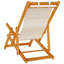 Folding Beach Chair With Armrests Acacia Wood & PVC-coated polyester-243835040