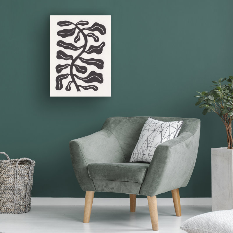Art noir sur toile noir, H 47 po x l 35 po