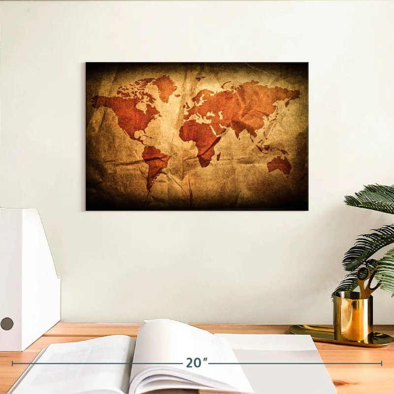 Carte du monde Aliaz, H 8 po x l 12 po