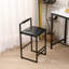 Ensemble de 2 tabourets de bar avec dossier et 2 chaises de bar rembourrées en cuir de polyuréthane-1435705484