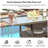 40.5" All-In-One Outdoor Grill Cart, Solid Wood & Stainless Steel Storage Cabinet With Drop-Leaf, Lockable Wheels & Towel Racks, Stylish Rolling Kitchen Cart For Patio & Garden-2089943830