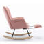 Chaise berçante en tissu avec repose-pieds Teddy-415451176