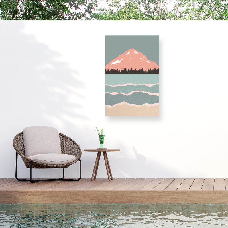Toile d'extérieur Jay Stanley Minimal Mountains 3, H 22 po x l 32 po