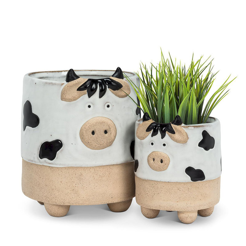 Pot à fleurs en ciment, H 3 po x l 2,5 po x P 2,5 po