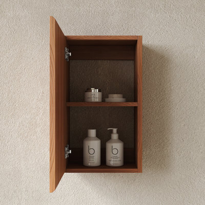 23" Wall Mounted Bathroom Medicine Cabinet with Single Door, Moisture-Proof Wall Storage Cabinet with Adjustable Inner Shelf