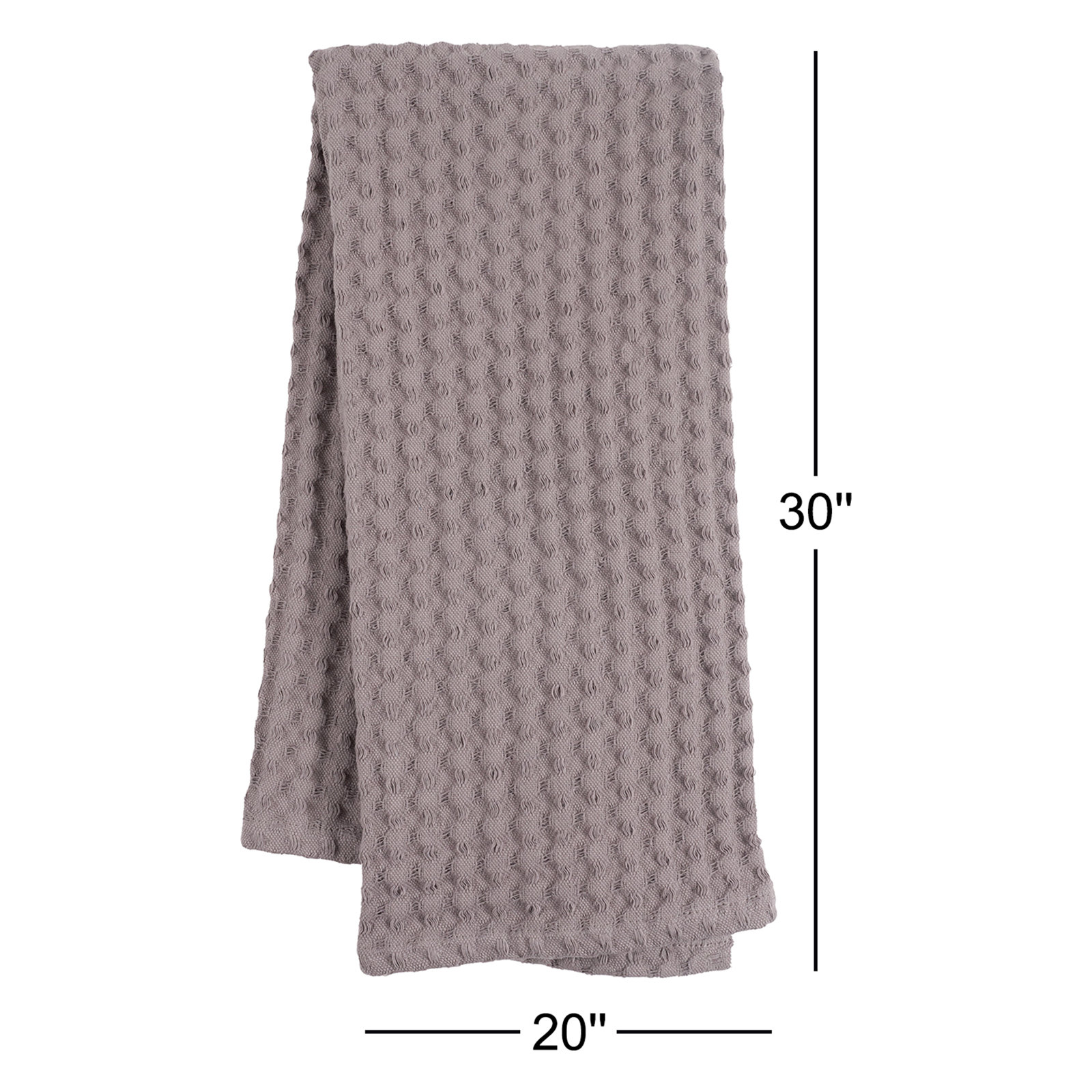 Estero Cotton Waffle Dish Cloth Kitchen Towel, Frost Gray