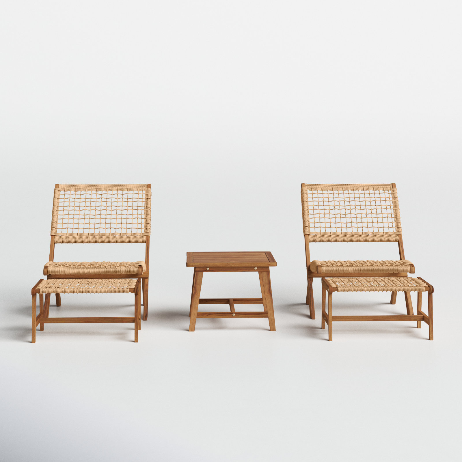 Armida Acacia 5 Piece Seating Group, Natural