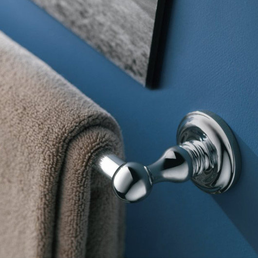 Madison 24" Wall-Mounted Towel Bar, Chrome