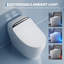 Toilette intelligente en céramique blanche avec siège intégré chauffant et bidet