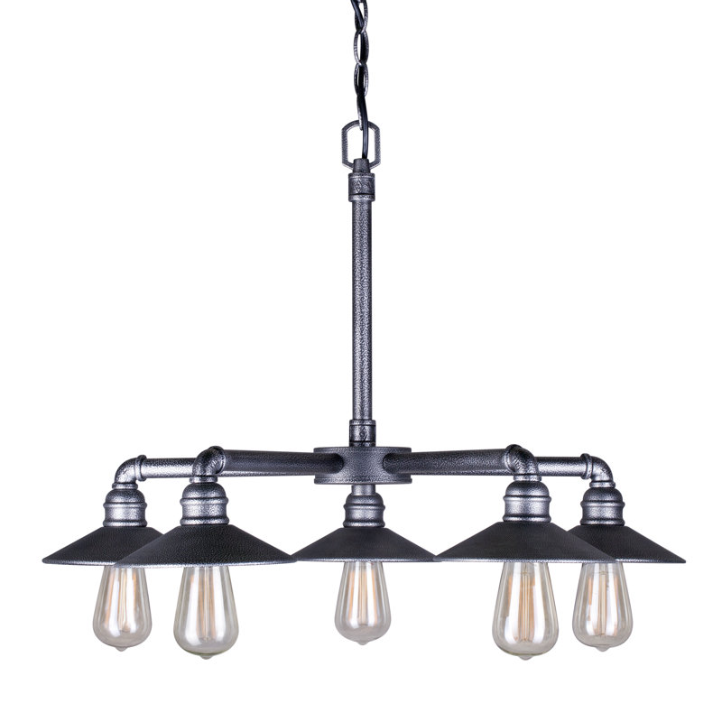 Renninger 5 - Light Dimmable Classic / Traditional Chandelier, Industrial Gray