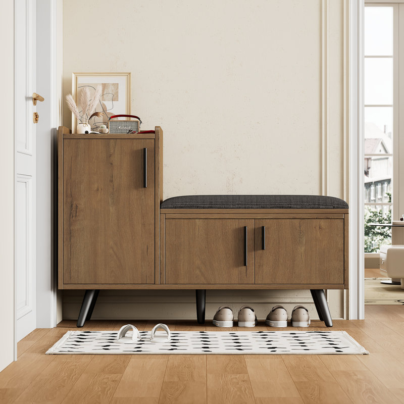 8 Pair Shoe Storage Cabinet, Brown