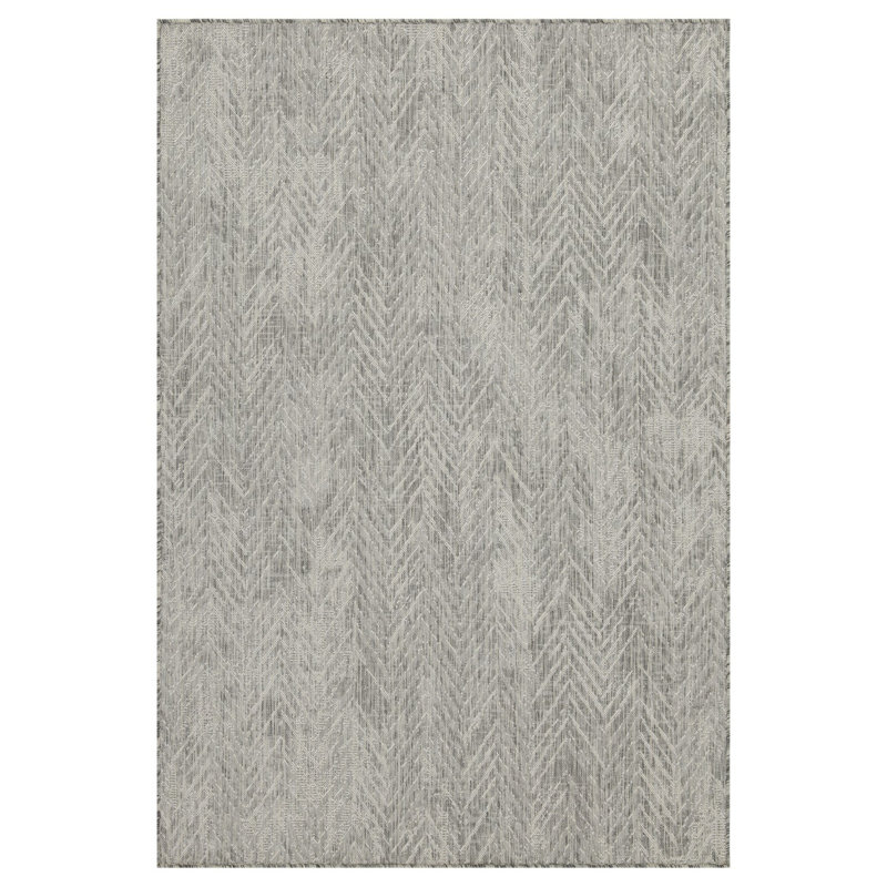 Silver 2 Ft. 7 In. X 7 Ft. 3 In. Indoor/Outdoor Area Rug, Runner 2'7" x 7'3"