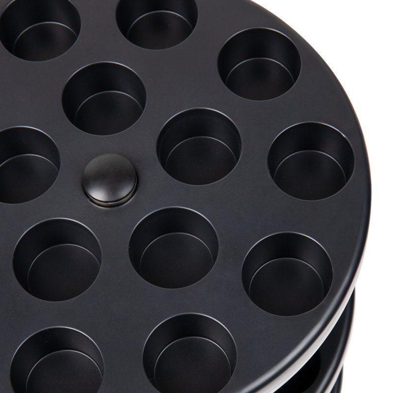 Black 3-Tier Rotating Coffee Pod Carousel Organizer