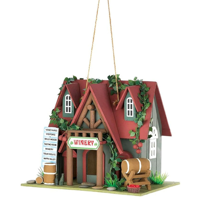 Mattis 8'' H x 10.25'' W x 7'' D Hanging Birdhouse