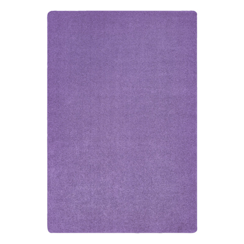 Tapis mauve à motif de lilas touffetés doux KIDpli, Rectangle 4 pi x 6 pi
