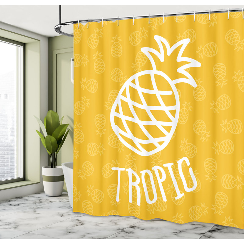 Shower Curtain with Hooks Included, 70" H x 69" W