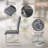 7-Piece Dining Set, 80" Extra Large Rectangular Tempered Glass Dining Table With Stainless Steel Round Tube Legs, 6 PU Leather Dining Chairs With C-Shaped Stainless Steel Base-1946211181-1946211180-1946211179