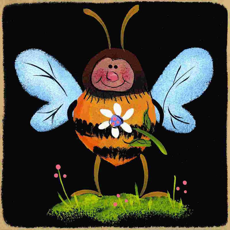 " Buzzy " by Lisa Hilliker, 20" H x 20" W  