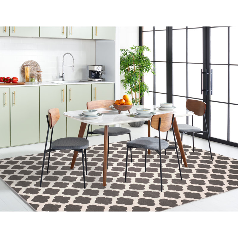 Romona Hand Woven Cotton Geometric Rug, Rectangle 8' x 10'