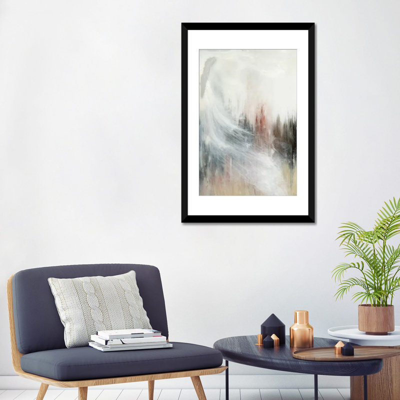 « shift », impression sur toile, Papier beaux-arts encadré noir, Blanc, H 24 po x l 16 po x P 1 po