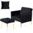Siemon Velvet Accent Chair with Ottoman-960147852