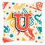Instruments de musique rétro initiale intérieure/extérieure Throw Pillow-14982304-14982301