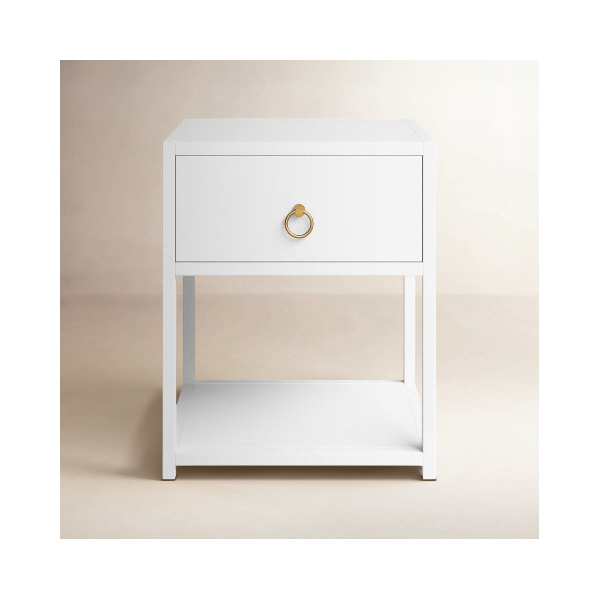 Elin 1-Drawer Nightstand, White