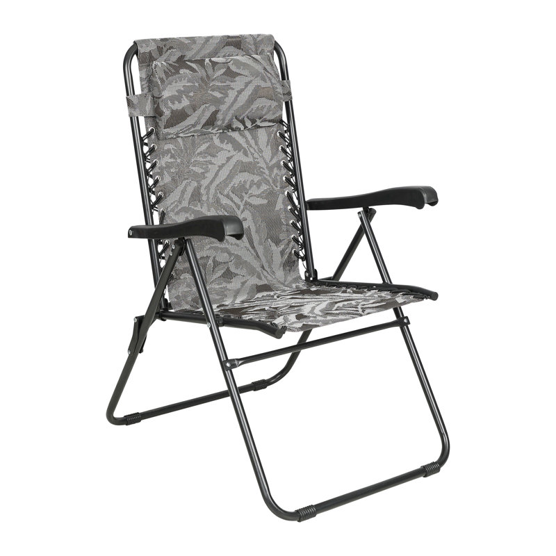 Fauteuil inclinable zéro gravité avec coussin Ghorgie, Gris foncé