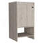 Meuble-lavabo Jane, armoire à une porte, deux tablettes - gris clair-928151178