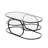 40" Glass Top Coffee Table With Metal Frame-2046864943