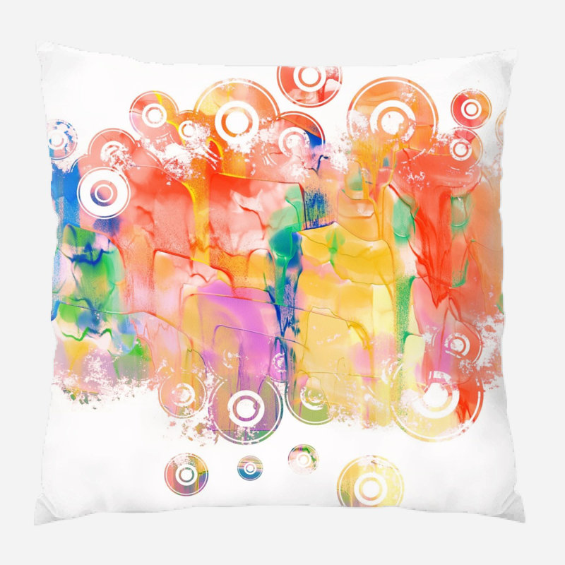 Housse et insert de coussin carré Walcott Watercolor, Microsuède, Intérieur