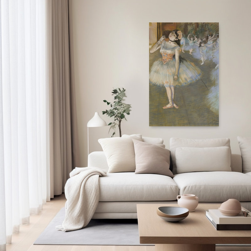 The Star, 1879/81 Impressionist Abstract Contemporary Wall Art Print by Edgar Degas - Wrapped Canvas Print