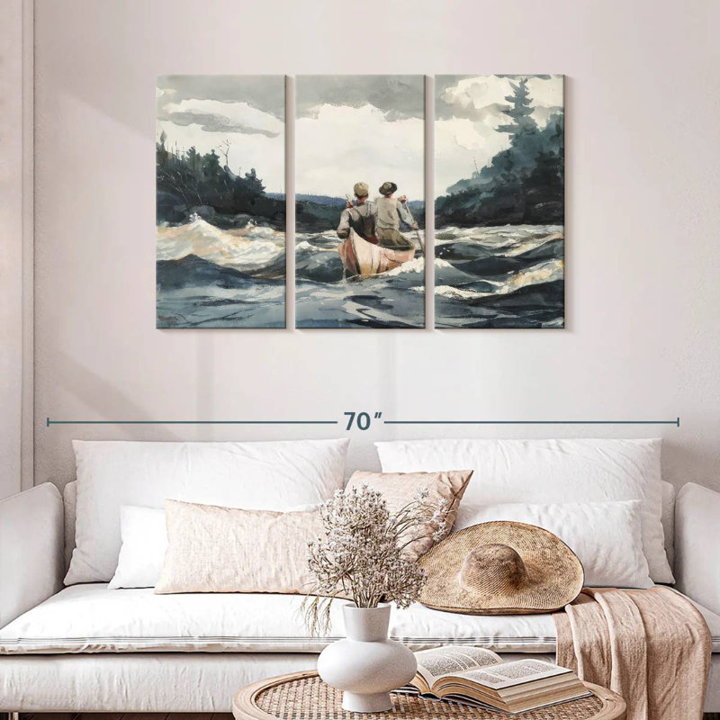 Mehar Canoe In Rapids, 28" H x 45" W