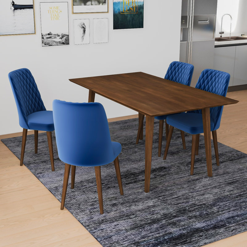 Ensemble repas pour 4 personnes Keevis, Bleu