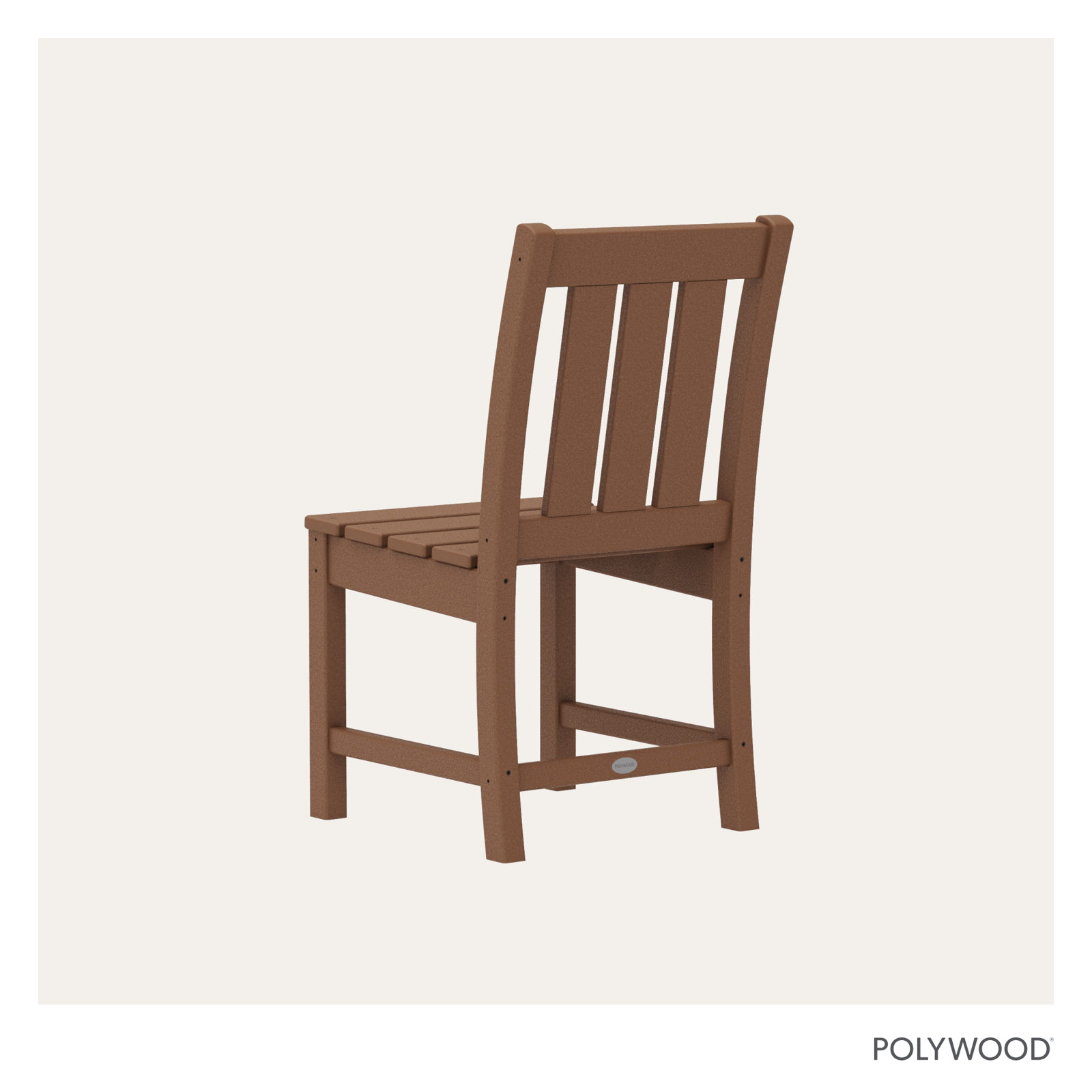 POLYWOOD® Oxford Patio Side Chair, Teak