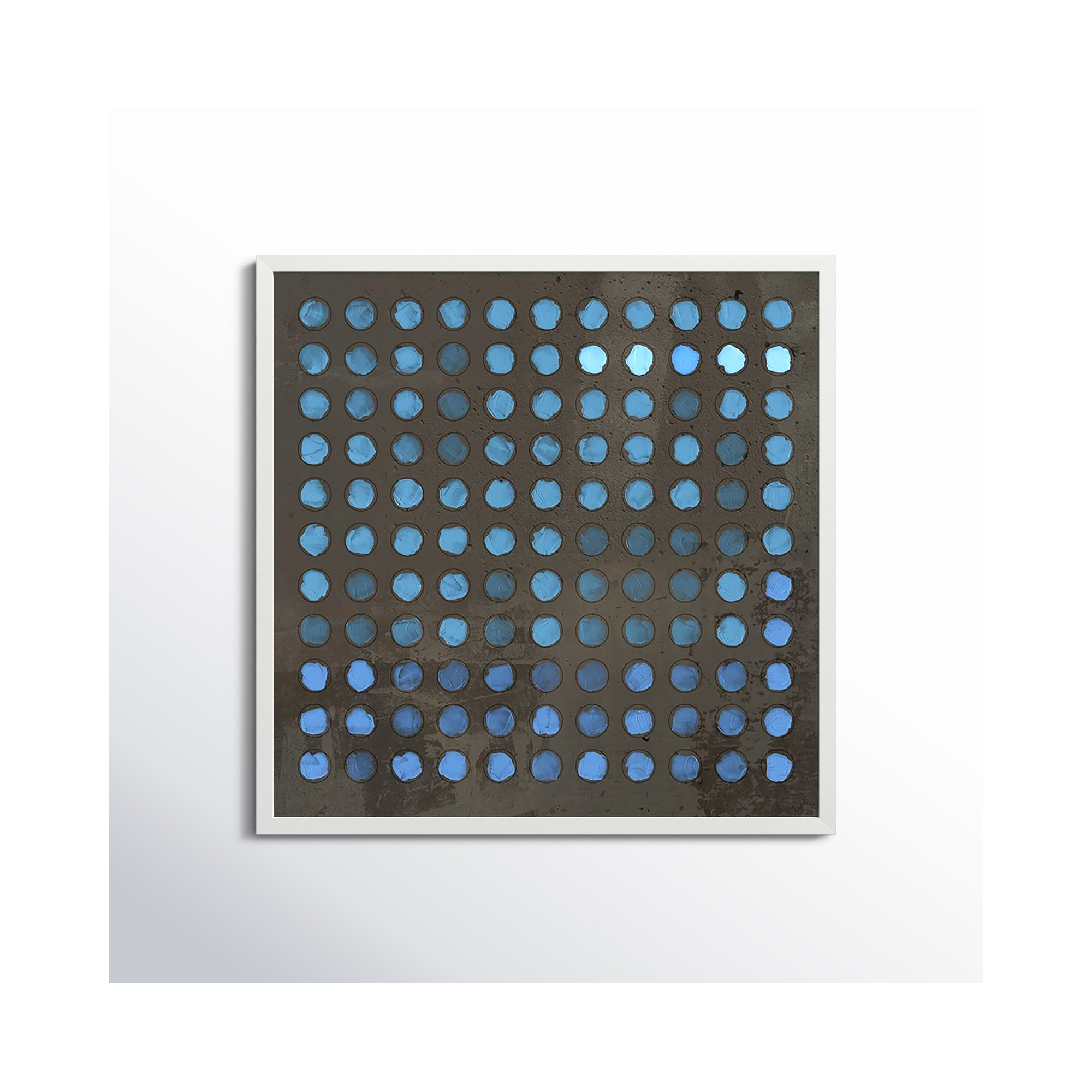 Squared Circles 5 by Jacques Pilon, White, 16" H x 16" W x 1.25" D