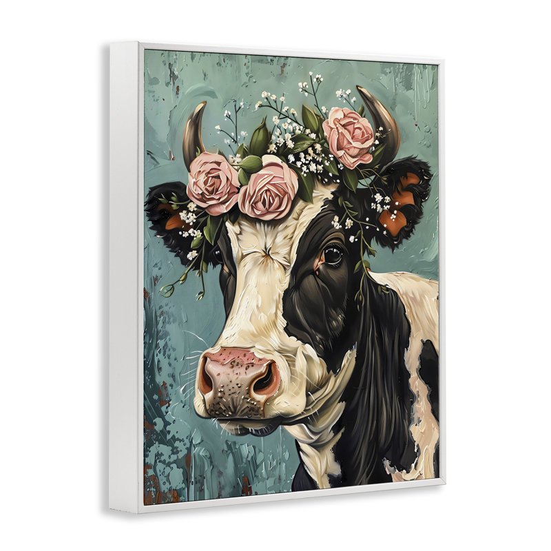 «Rose Crown Cow», estampe numérique, design par LSR Creative Studio, H 14 po x l 11 po