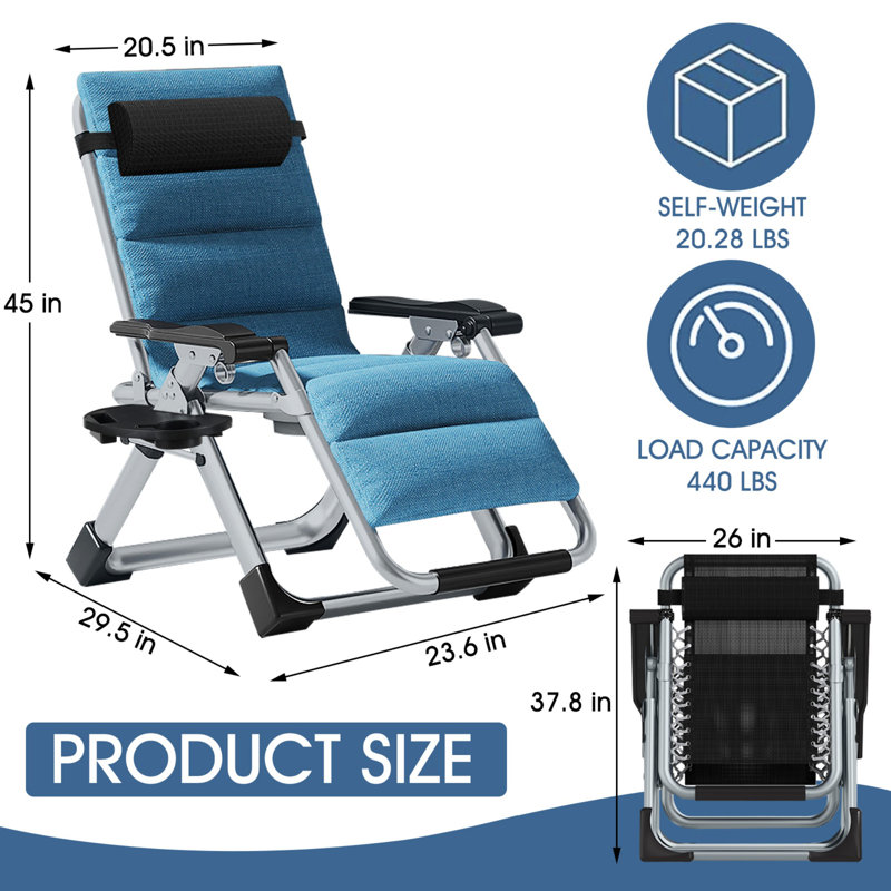 Fauteuil Zero Gravity, Bleu