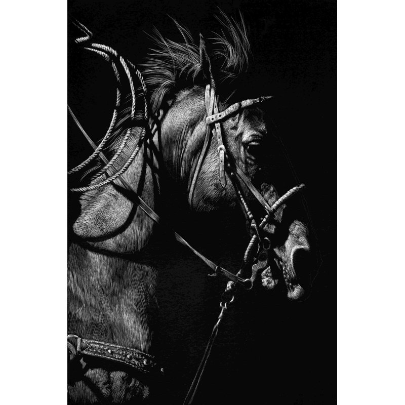 " In Pursuit " by Julie T. Chapman, 12" H x 8" W  