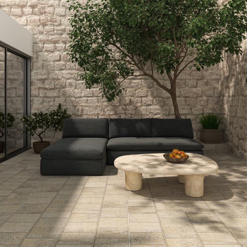 Miles Outdoor Sofa Speckled Charcoal, Charcoal