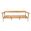 Canapé d'extérieur 3 places en bois d'acacia avec coussins, durable et confortable pour la terrasse et le jardin
